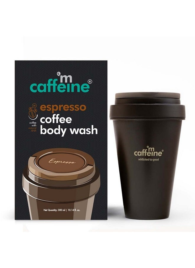 MCaffeine - Exfoliating Espresso Coffee Body Wash With Natural Aha | Tan Removal Body Wash For Soft & Smooth Skin | Energizing Mcaffeine Shower Gel For Men & Women | Shower Gel | 300Ml In Coffee Cup - Image 1