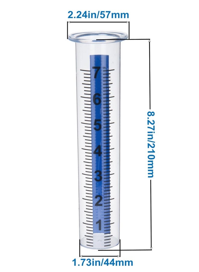 Mateda 7" Plastic Rain Gauge Replacement Tube with Lid Design, Easy to Read Freeze Proof Rain Gauges (Plastic Gauge Tube) - Image 5