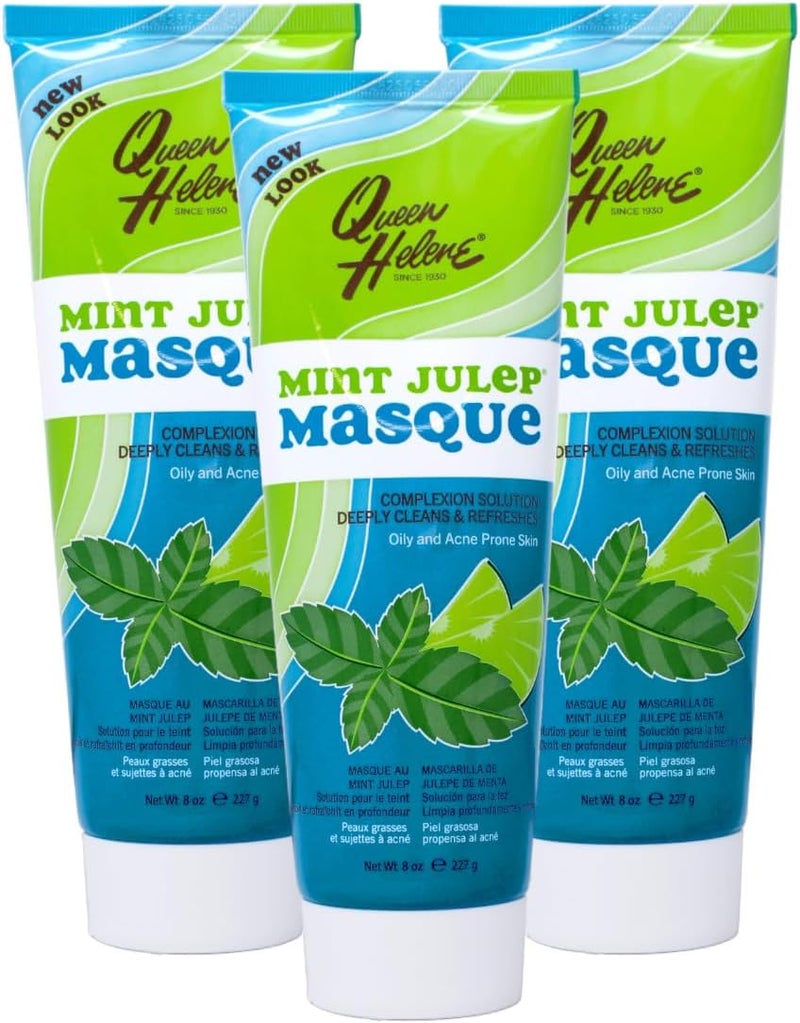 Queen Helene Mint Julep Masque - 8 oz (Pack of 3) for Oily and Acne Prone Skin - Image 1