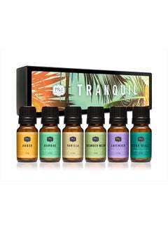 P&J Trading Fragrance Oil Tranquil Set | Vanilla, Cucumber Melon, Lavender, Amber, Bamboo, and Ocean Breeze Candle Scents for Candle Making, Freshie Scents, Soap Making Supplies, Diffuser Oil Scents  - Image 1
