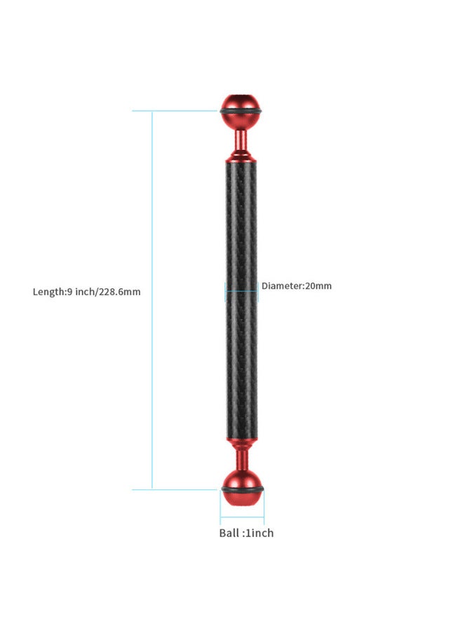 Flying Super Camera Diving Buoyancy Lamp Arm 5/6/7/8/9/10/11/12 Inch Lamp Arm D20mm Buoyancy Arm-Color:Diameter 20mm9 Inch Red  - Image 1