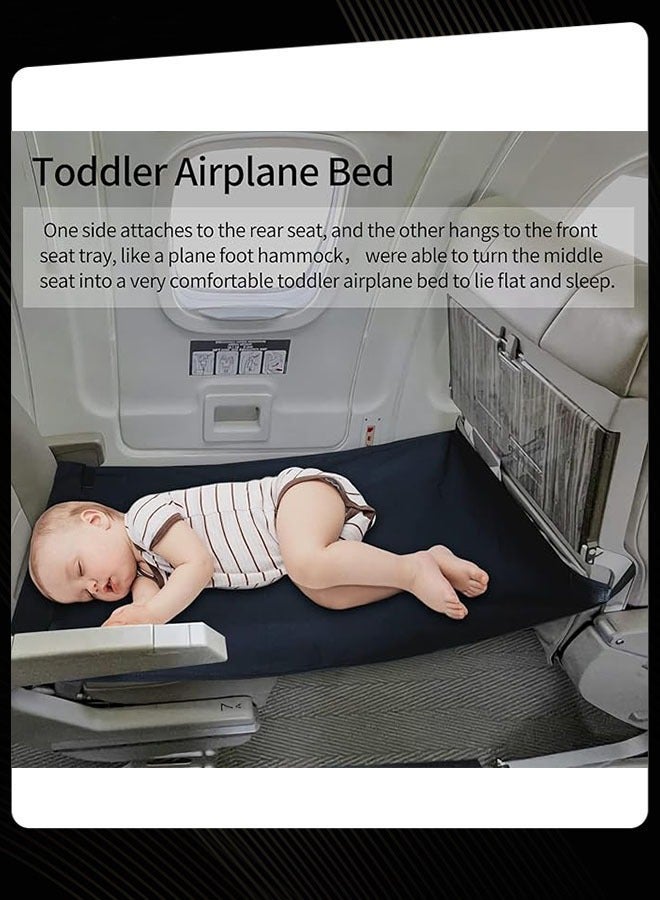 Joychic سرير طائرة للأطفال سرير طائرة للأطفال مقعد ممتد للأطفال سرير سفر محمول للأطفال مسند ساق الطائرة للأطفال مستلزمات سفر الأطفال للنوم أثناء الرحلة مع حقيبة تخزين - Image 4
