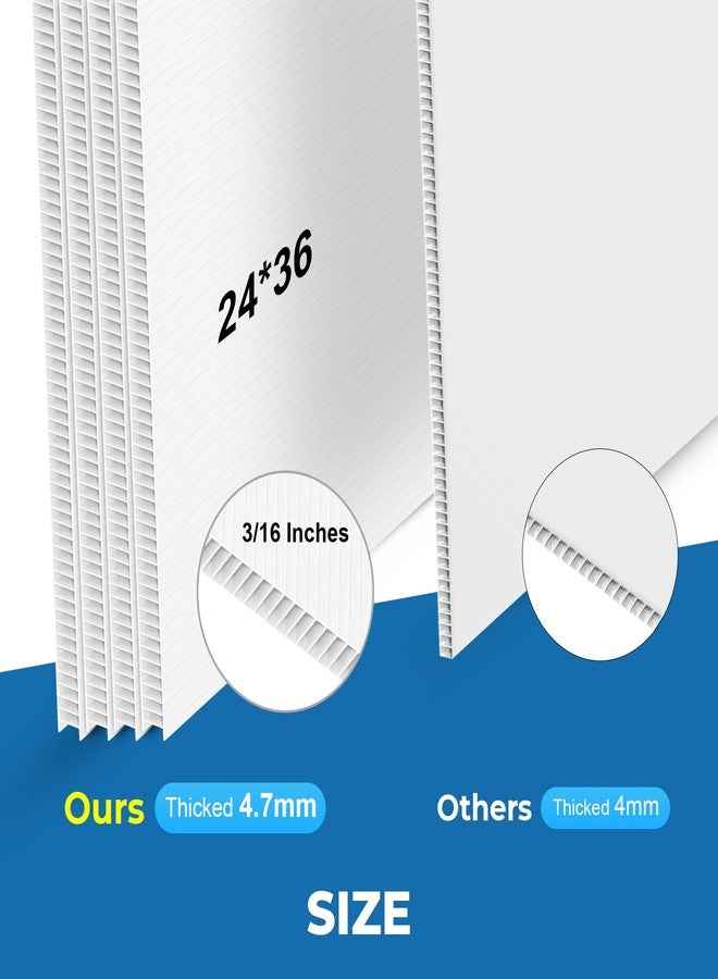 Greatshoot 24×36’’ White Poster Board, 3/16 Inches Thick Corrugated Plastic Board, Large Blank Board for Sign, School Projects,Craft,Art, 4 - Image 3