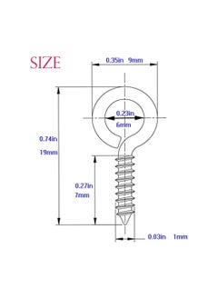 Generic 300 PCS Mini Screw Eye Nails, Self Tapping Screw Hooks for Craft Projects  - Image 2