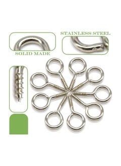 Generic 300 PCS Mini Screw Eye Nails, Self Tapping Screw Hooks for Craft Projects  - Image 3