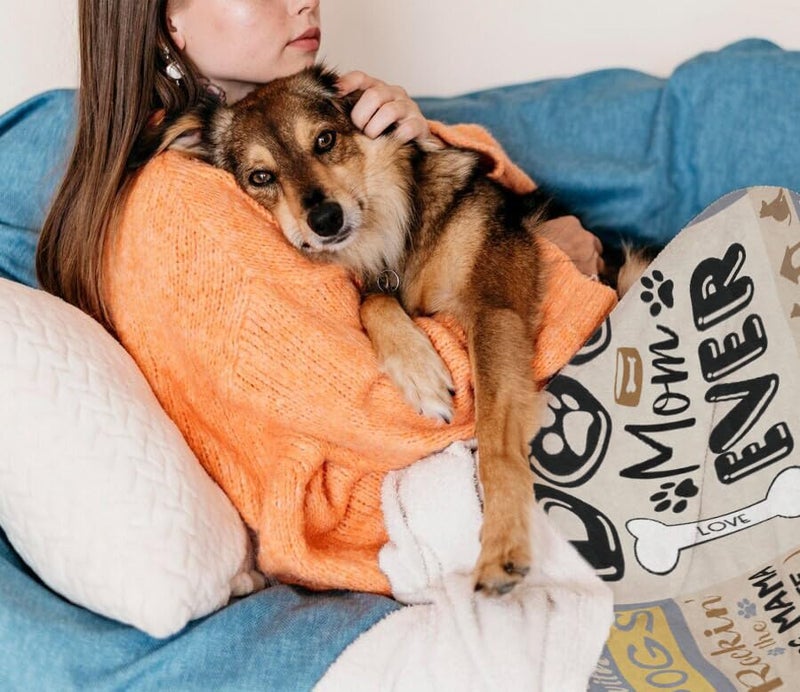 AJIIUSV Dog Mom Gifts for Women  Dog Mom Throw Blanket 50x60 Inch Gifts for Dog Lovers  Gifts for Dog Moms  Best Dog Mom Ever  Gifts for Dog Owners for Christmas Thanksigiving - Image 4