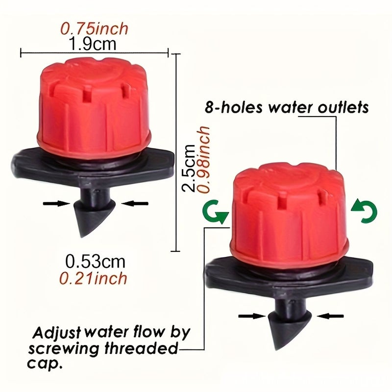 20pcs Automatic Garden Drip Irrigation Kit 4/7mm Hose with Tee Connector Fixing Rod - Image 3