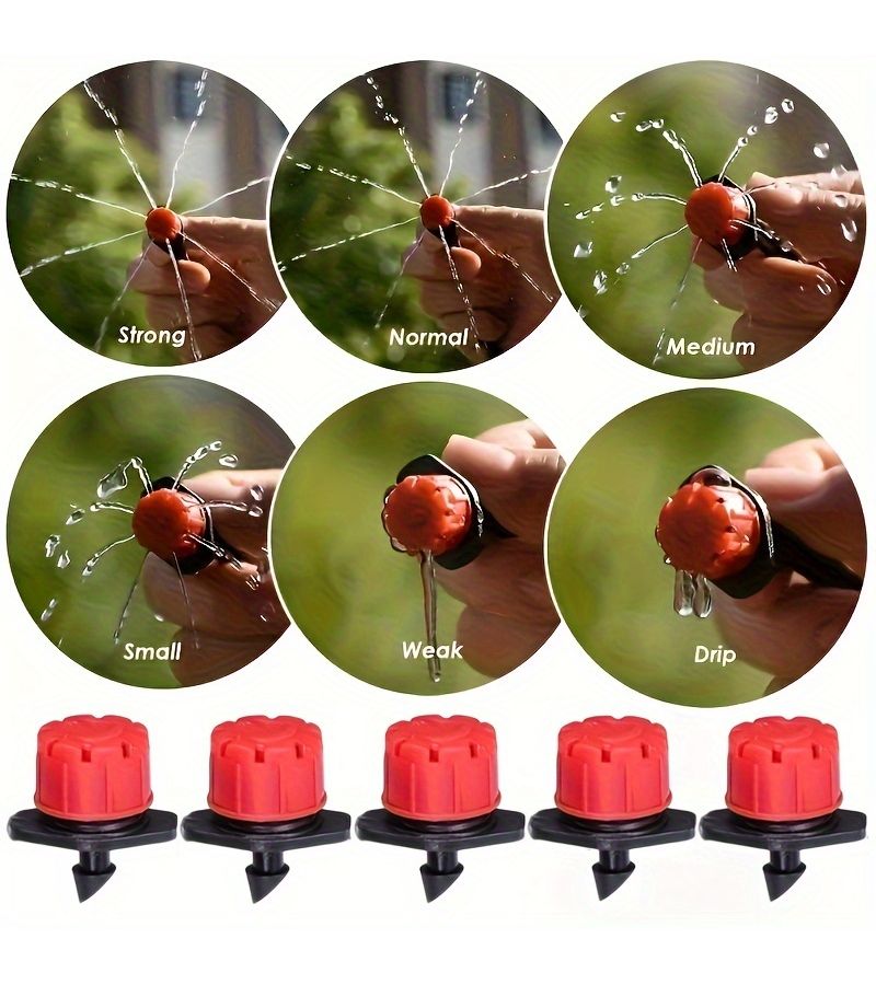 20pcs Automatic Garden Drip Irrigation Kit 4/7mm Hose with Tee Connector Fixing Rod - Image 2