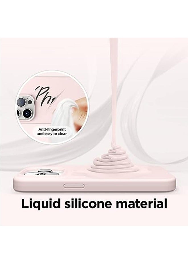 جي أس فون 15 ( 6.1 بوصة ) حالة الهاتف المحمول ، سيليكون السائل حالة الهاتف المحمول ، كامل الجسم حالة واقية ، صدمة برهان ، رقيقة جدا حالة الهاتف المحمول ، ومكافحة كشط بطانة ناعمة من الألياف رقيق ، الوردي - Image 3