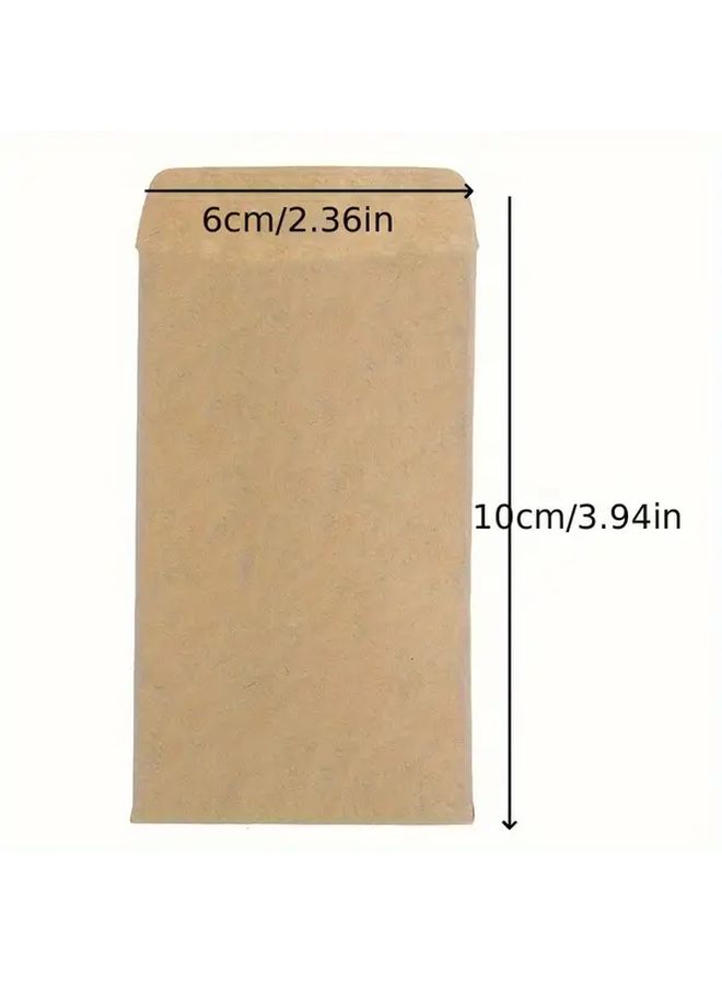 100pcs Khaki Kraft Paper Bags 2.36x3.94 Inch Mini Storage Envelopes For Tea Food Seeds Coins - Image 2