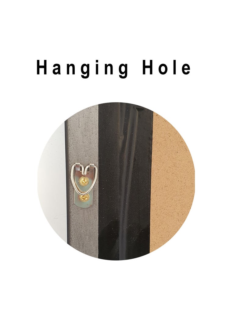 Rectangular Wall Mirror – Medium Size, Golden PVC Frame | Water-Resistant Hanging Mirror for Bathroom & Bedroom - Image 3