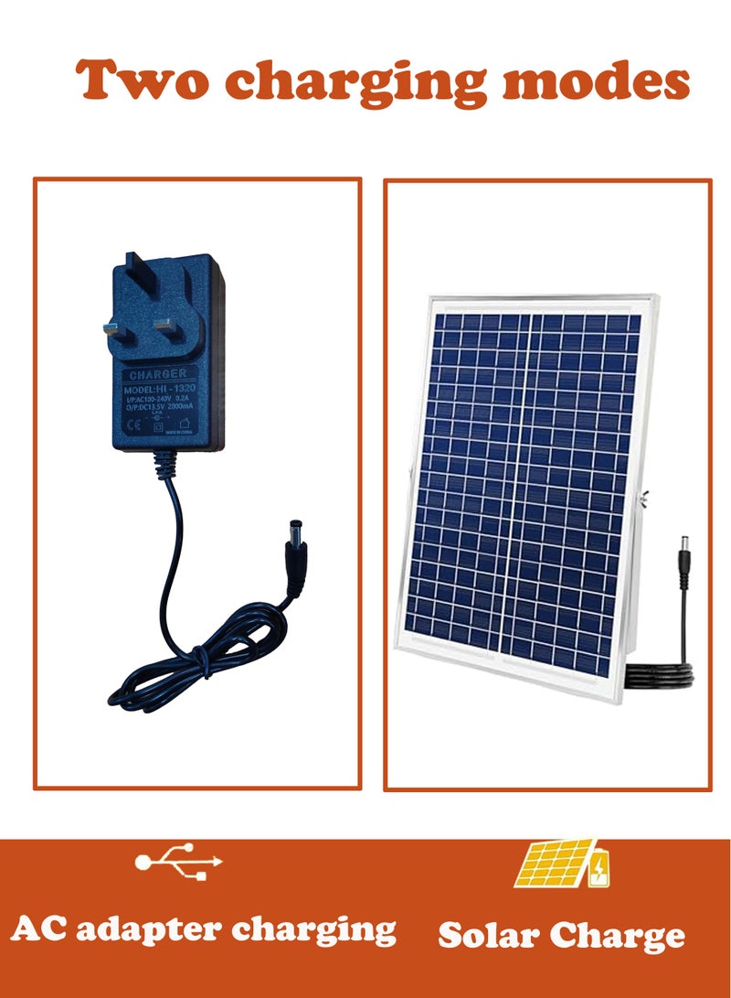 Solar Mist Orange: Solar-Powered Desktop Fan with Adjustable Misting & 10+ Hour Battery  - Image 4