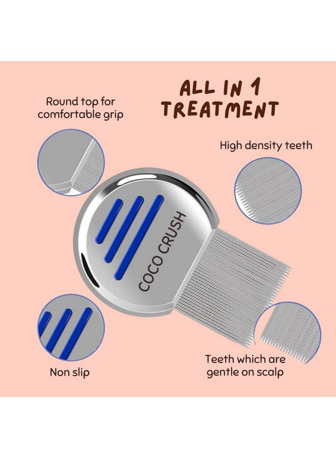 COCO CRUSH Ayurvedic Anti Lice Oil & Comb Set | Kills Lice, Eggs and Nits 100% Naturally In 20mins | Single Wash Treatment, Safe for Kids (100ml + Comb) - Image 5