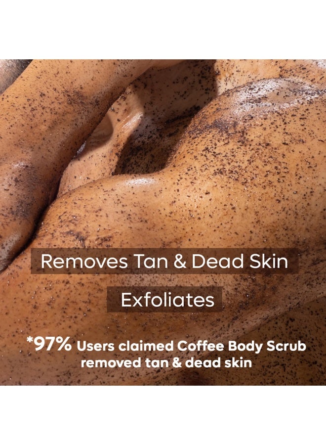  اوساورا مقشر الجسم بالقهوة وملح البحر، مقشر منشط، لبشرة ناعمة وملساء | بزيت جوز الهند، يزيل الأوساخ والجلد الميت من الرقبة والركبتين والمرفقين والذراعين للنساء والرجال، تقشير لطيف، مقشر القهوة، روتين يومي للعناية بالبشرة، 220 غرام - Image 2