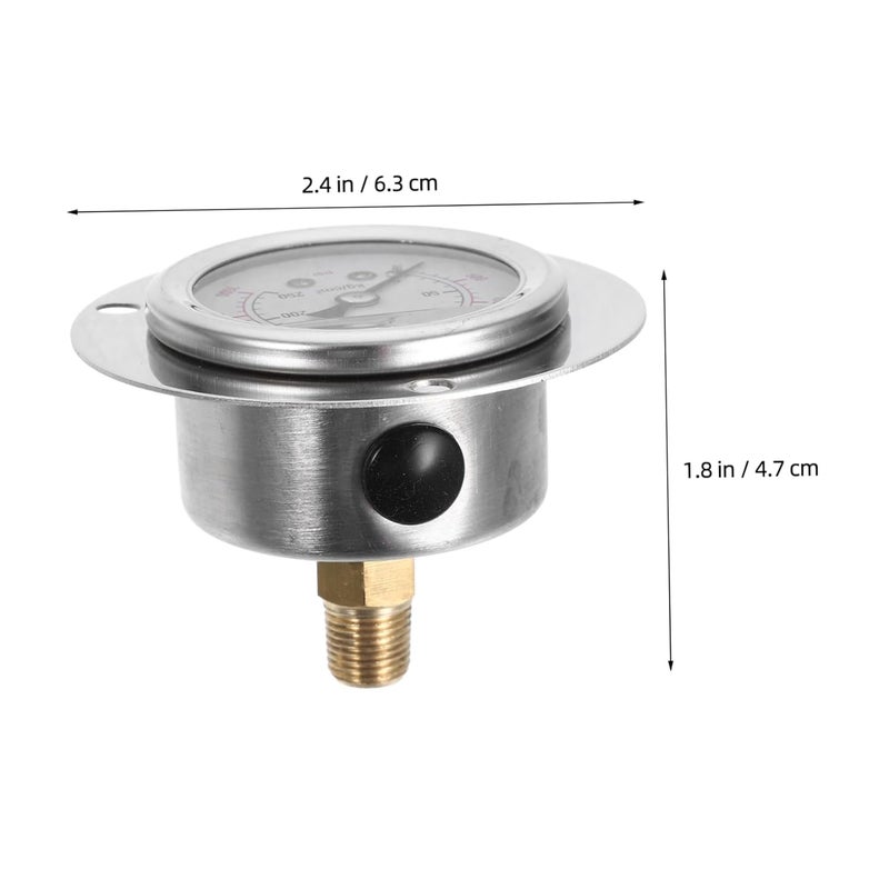 مقياس ضغط فلنجة من الفولاذ المقاوم للصدأ لقياس الزيت والماء والهواء والسوائل مقاوم للصدمات - Image 3