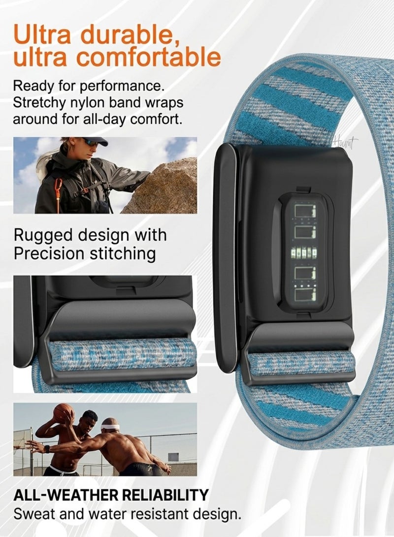 Houmt Stretchy Nylon Band Compatible with WHOOP 5.0 Soft Breathable & Adjustable Replacement Strap for Fitness and Activity Tracker (Wrist Wear) - Image 3