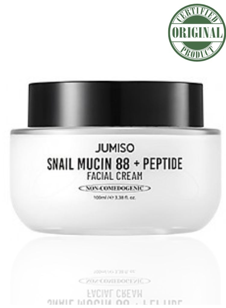 Jumiso Snail Mucin 88% + Peptide Cream 100ml | Intensive Hydrating and Anti-Aging Cream with Snail Extract and Peptides for Smooth, Youthful Skin - Image 1