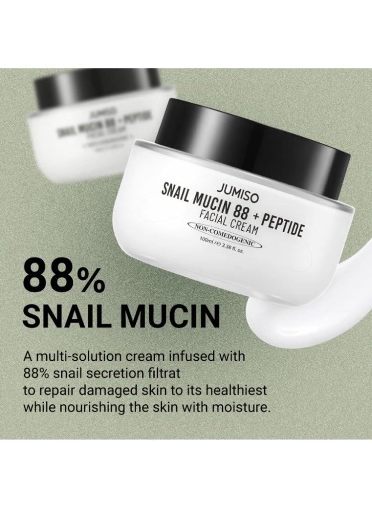 Jumiso Snail Mucin 88% + Peptide Cream 100ml | Intensive Hydrating and Anti-Aging Cream with Snail Extract and Peptides for Smooth, Youthful Skin - Image 5