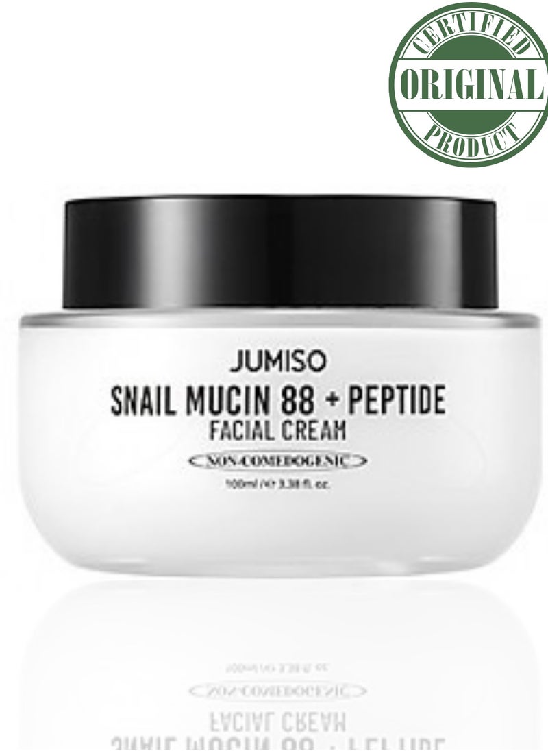 Jumiso - [Jumiso] Snail Mucin 88% + Peptide Cream 100ml | Intensive Hydrating and Anti-Aging Cream with Snail Extract and Peptides for Smooth, Youthful Skin - Image 1