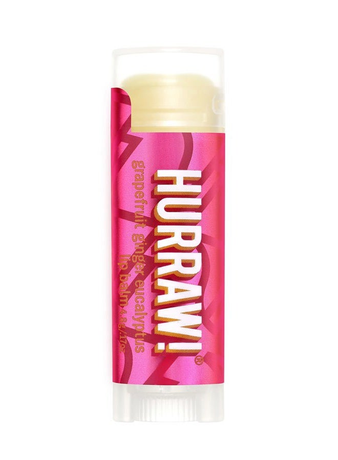 Hurraw! Grapefruit, Ginger, Eucalyptus (Kapha) Lip Balm: Organic, Certified Vegan, Cruelty and Gluten Free. Non-GMO, 100% Natural Ingredients. Bee, Shea, Soy and Palm Free. Made in USA - Image 1