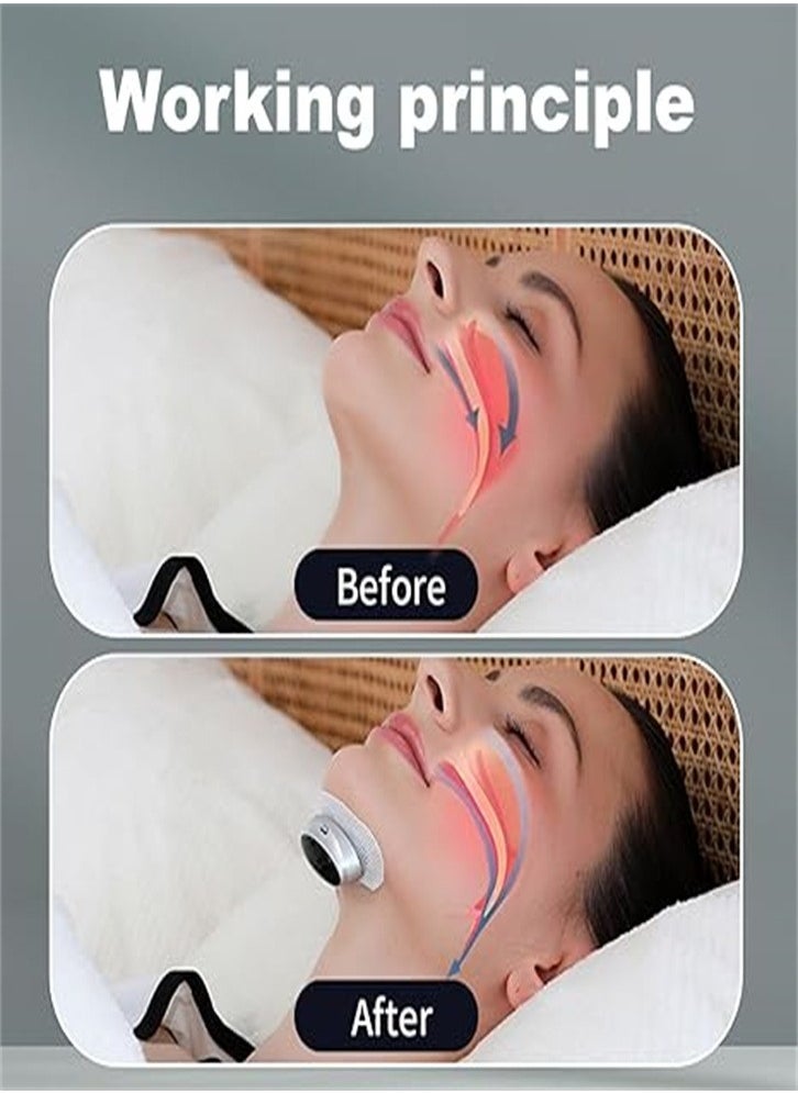 Generic - Anti-snoring device, stop snoring device, snoring solution, smart throat massager, better nose breathing smart home remedies, USB rechargeable, suitable for improving the quality of sleep - Image 1