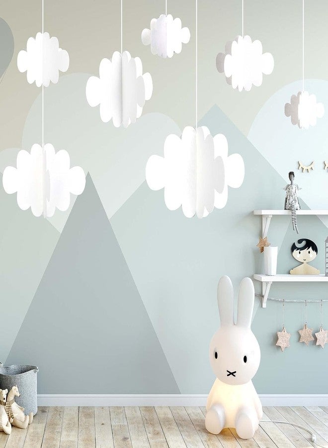 Incrizma 3D Cloud Decorations Hanging Clouds for Ceiling Cloud Party Decorations Cloud Ornaments Hanging Ceiling Decor for Art Stage Wedding Nursery Children Room Party (White) - Image 2