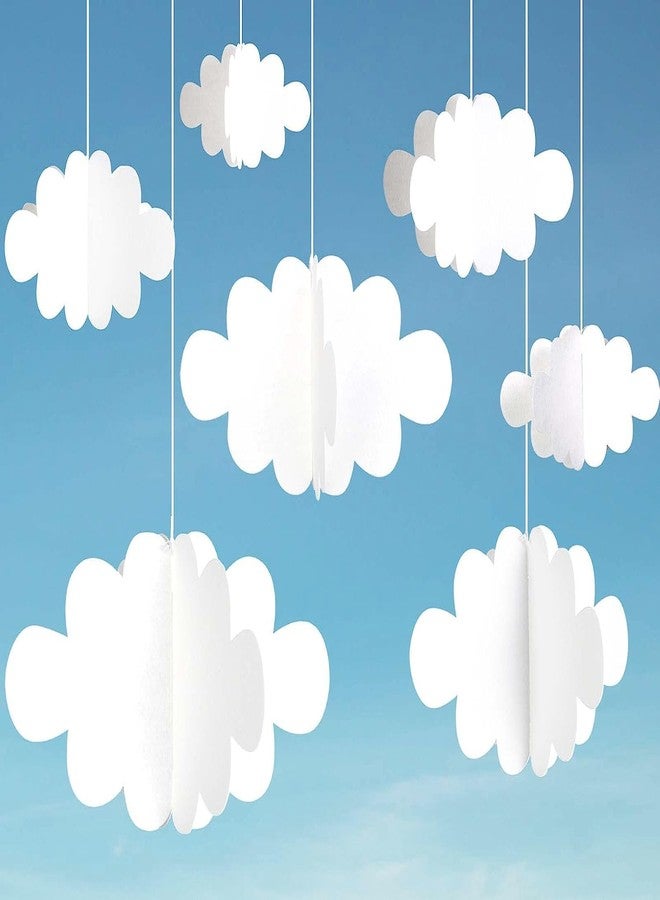 Incrizma 3D Cloud Decorations Hanging Clouds for Ceiling Cloud Party Decorations Cloud Ornaments Hanging Ceiling Decor for Art Stage Wedding Nursery Children Room Party (White) - Image 1