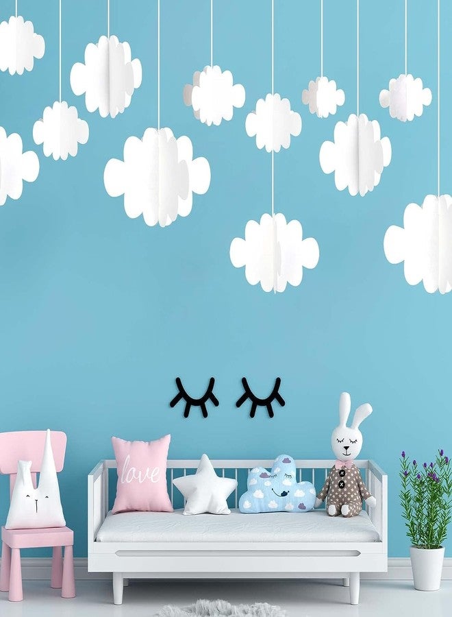 Incrizma 3D Cloud Decorations Hanging Clouds for Ceiling Cloud Party Decorations Cloud Ornaments Hanging Ceiling Decor for Art Stage Wedding Nursery Children Room Party (White) - Image 5