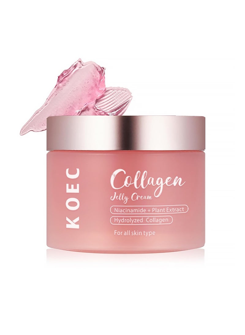 ك أو إي سي كريم جيلي الكولاجين - نياسيناميد وكولاجين مجفف بالتجميد ومحلل، يعزز ترطيب حاجز البشرة ويمنحها توهجًا ومظهرًا مرفوعًا لمدة 24 ساعة، 100 غرام - Image 1