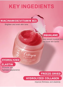 KOEC Collagen Jelly Cream - Niacinamide & Freeze-Dried Hydrolyzed Collagen , Boosts Skin's Barrier Hydration & Gives 24h Glow & Lifted Look ,100g  - Image 2
