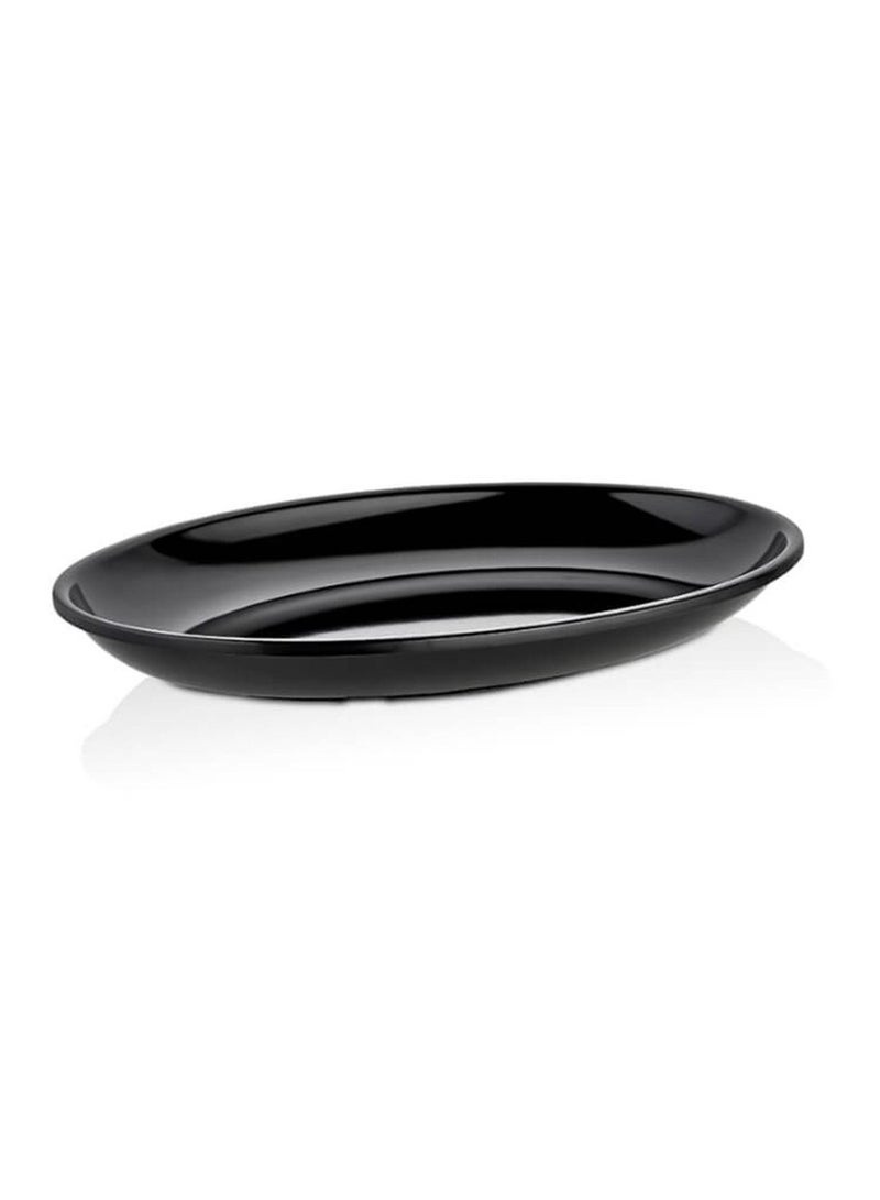 Hic Black Melamine Oval Plate Size 35 cm