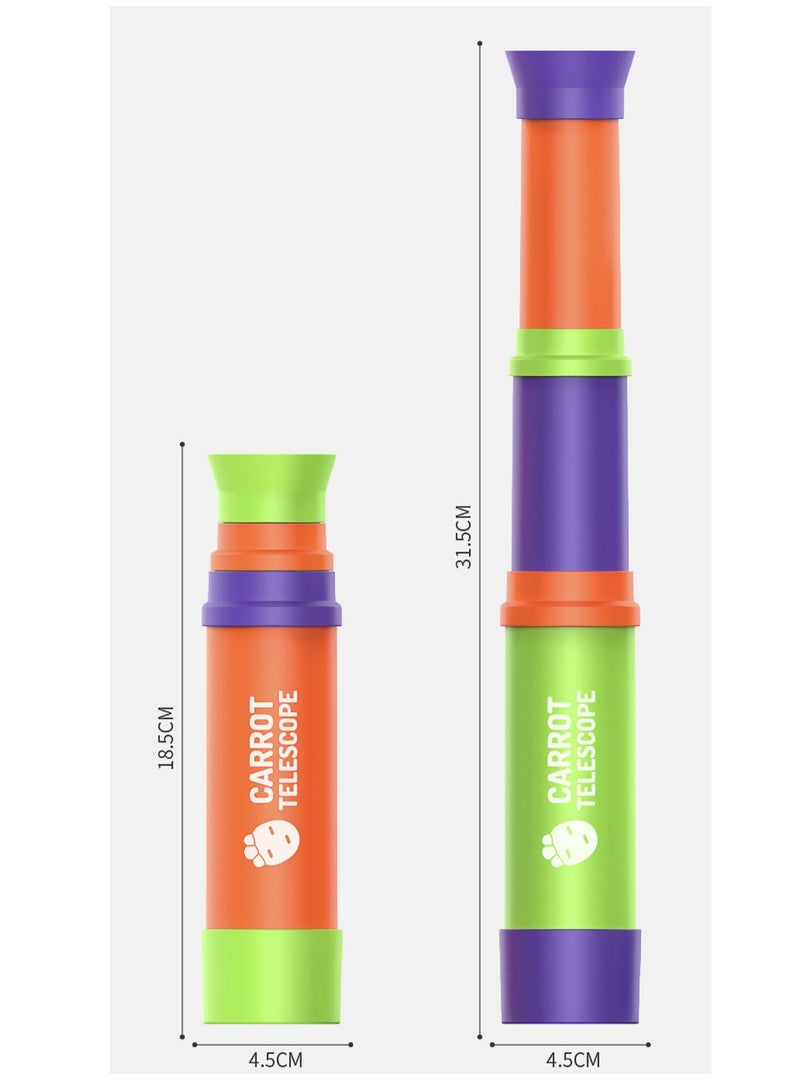 CARROT TELESCOPE Telescope 8X Monocular 3 Sections Telescopic Adjustable Focus Children's Educational Toy  - Image 2