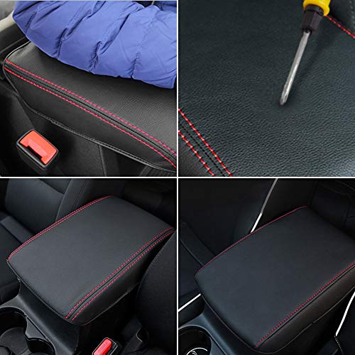 INTGET Car Center Console Cover for 2025 Mazda CX5/CX-5 Accessories 2024 2023 2022 2021 2018 2019 2020 Armrest Cover Dog Seat Arm Rest Box Lid Protector(Red) - Image 3