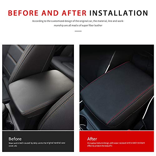 INTGET Car Center Console Cover for 2025 Mazda CX5/CX-5 Accessories 2024 2023 2022 2021 2018 2019 2020 Armrest Cover Dog Seat Arm Rest Box Lid Protector(Red) - Image 2