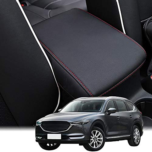 INTGET Car Center Console Cover for 2025 Mazda CX5/CX-5 Accessories 2024 2023 2022 2021 2018 2019 2020 Armrest Cover Dog Seat Arm Rest Box Lid Protector(Red) - Image 1