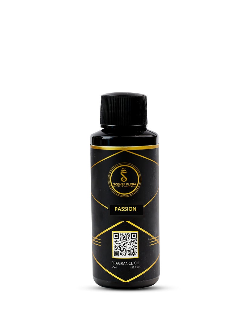 Scenta Flora - PASSION - Diffuser Aroma Oil - Vibrant, Fresh, and Floral Fragrance for Scent Diffusers - Aromatherapy (50 ml) - Image 1