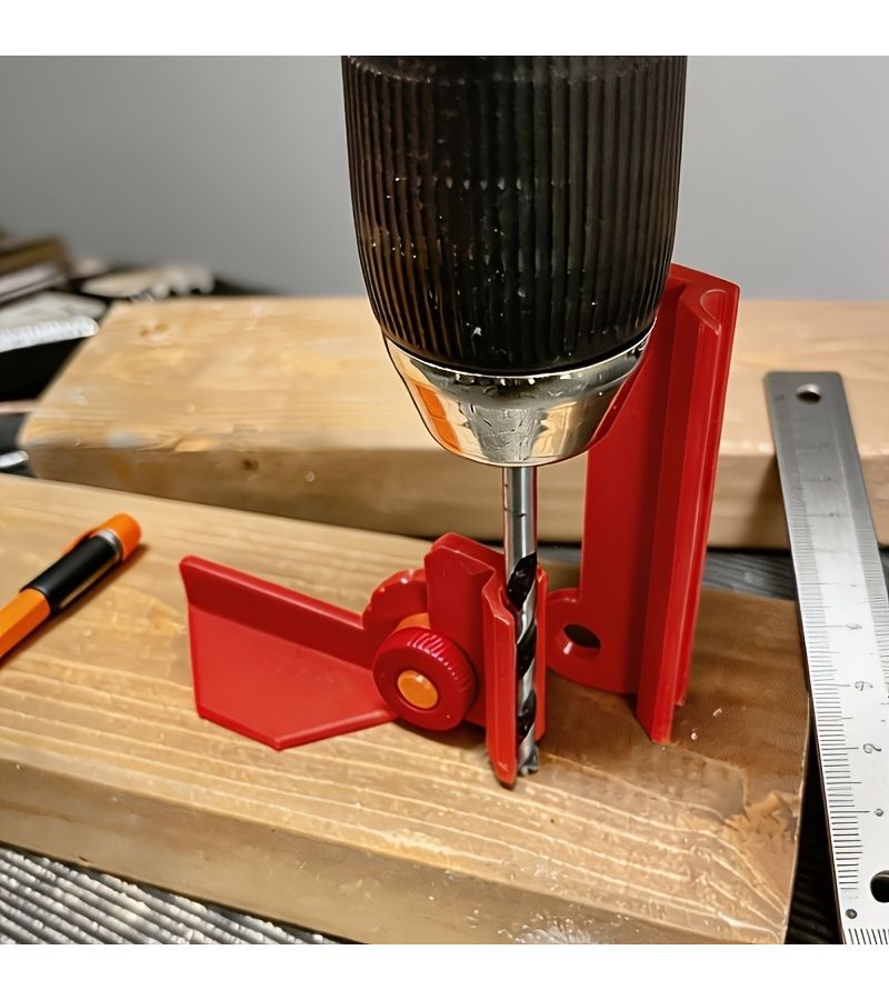 Red 5 Angle Adjustable Drill Guide 0 30 45 60 90 Precise Positioning 3 Length Replacements for Woodworking - Image 2