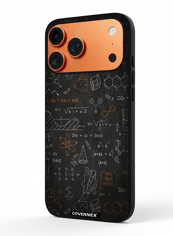 أبل Apple iPhone 17 Pro Max Protective Case Cover Printed Featuring The Scientist Chalkboa 90 g