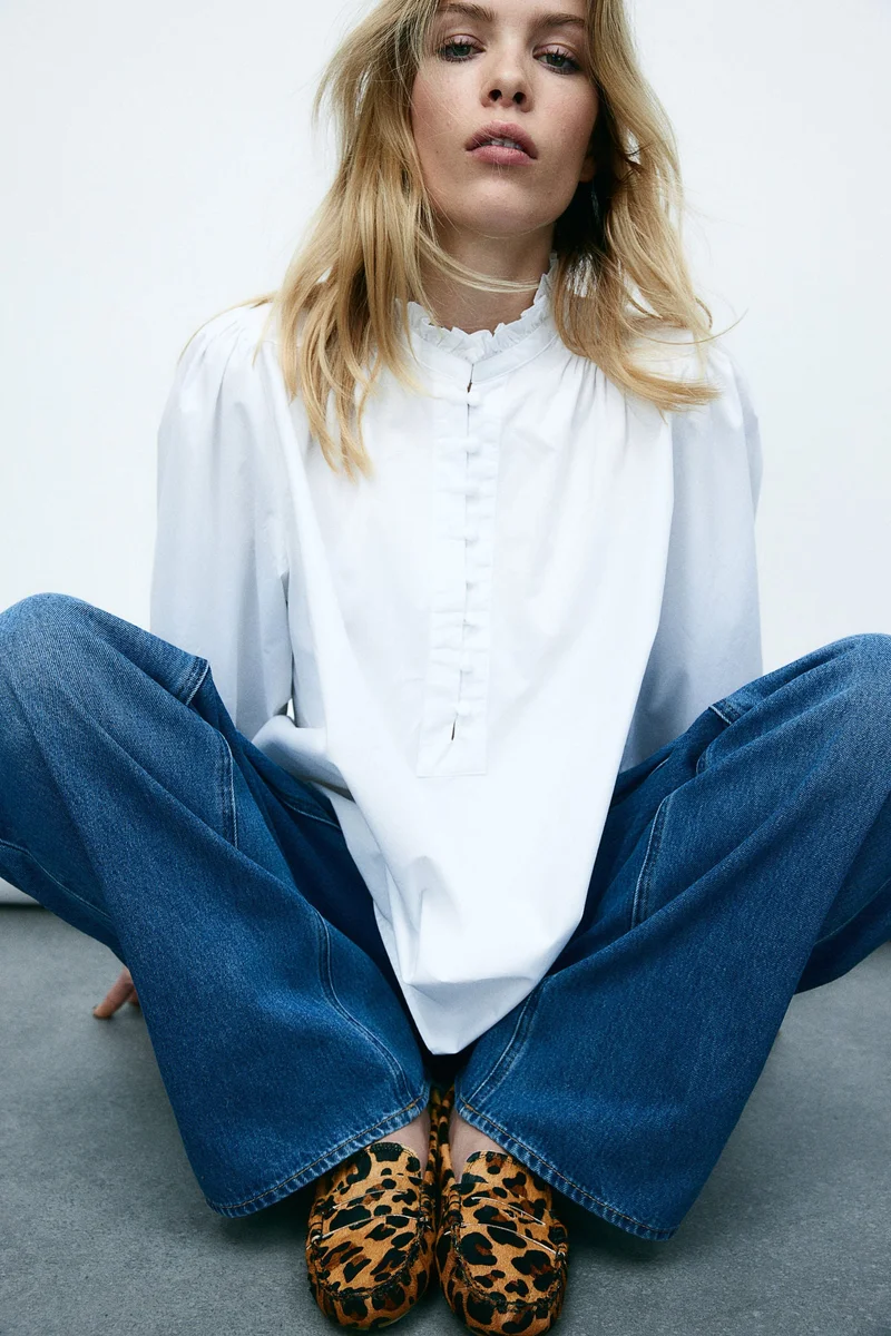 H&M Pony hair leather loafers