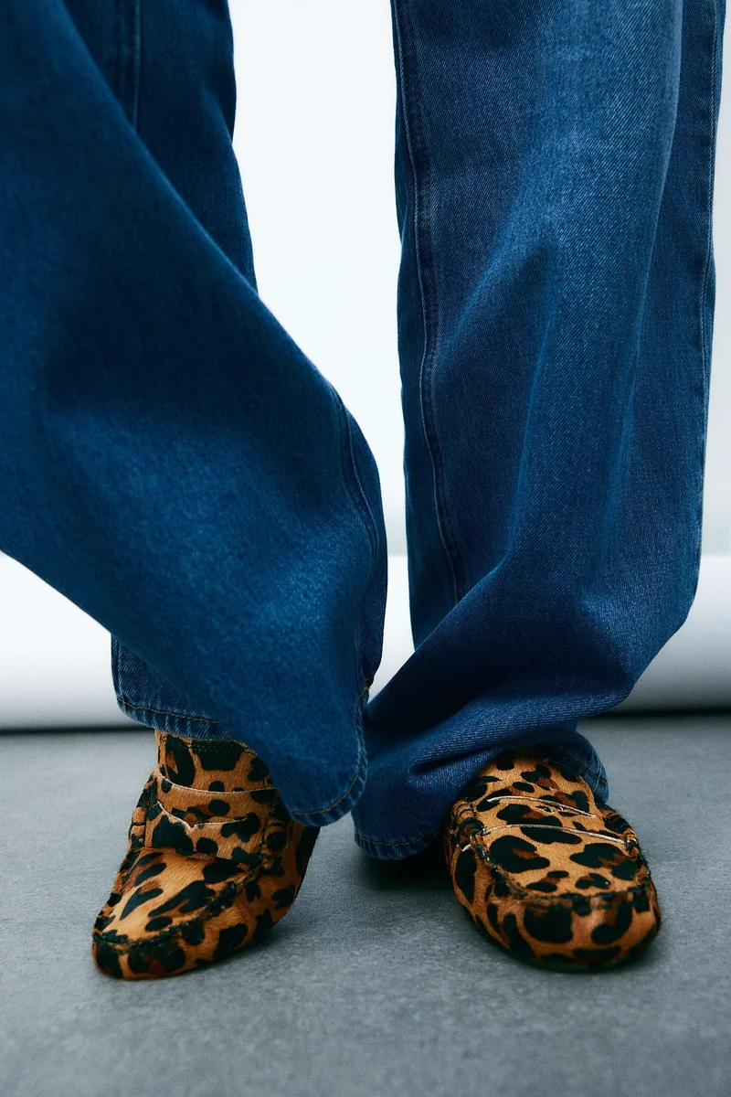 H&M Pony hair leather loafers