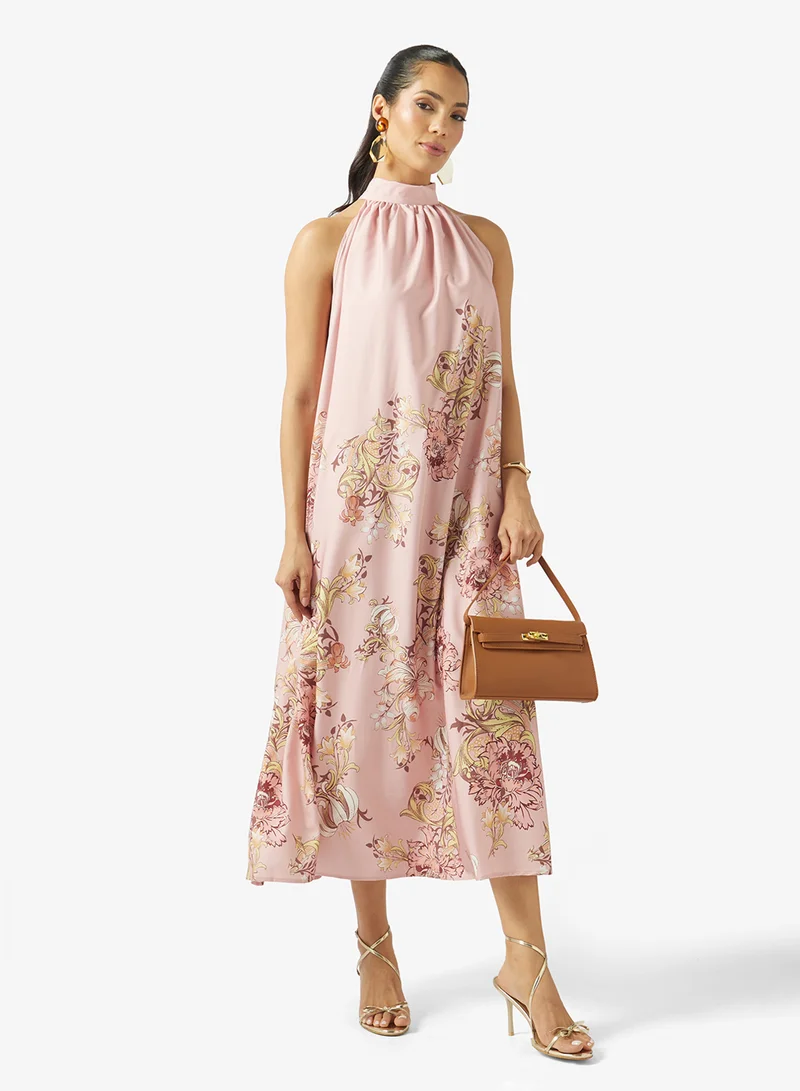 Ella  Printed A-line Dress for Women | Best Price UAE