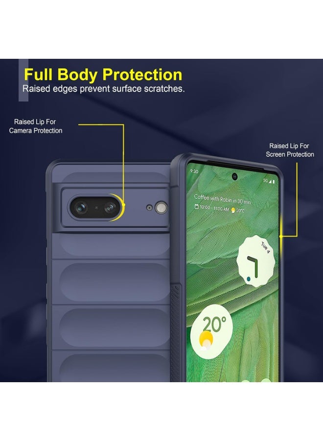 Generic Premium Protection Back Silicone Case Compatible with Google Pixel 7 Magic Shield Shockproof Case with Camera Protection (Blue) - Image 5
