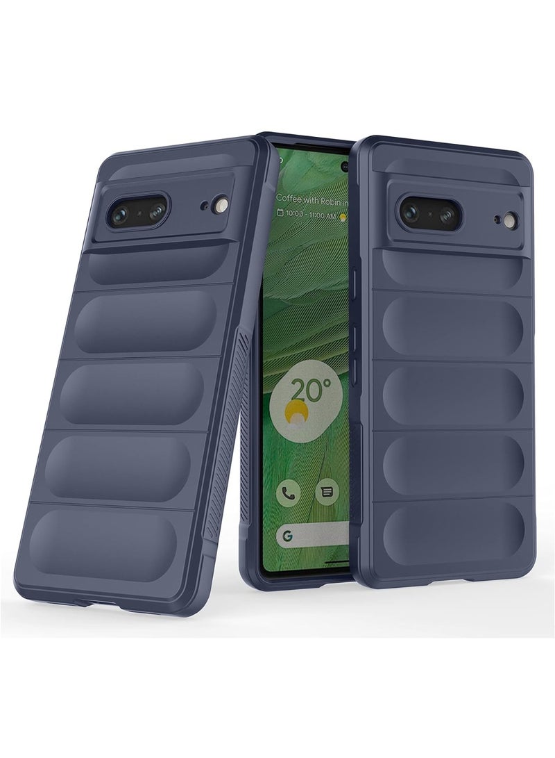 Generic Premium Protection Back Silicone Case Compatible with Google Pixel 7 Magic Shield Shockproof Case with Camera Protection (Blue) - Image 1