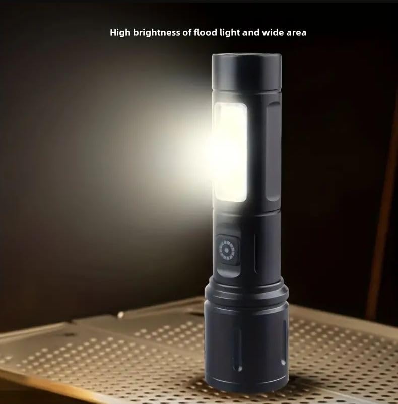 Crobat Crobat Outdoor High Lumen Light Telescopic Flashlight White Laser Led Aluminum Alloy Zoom Flashlight USB Charging Flashlight  - Image 4