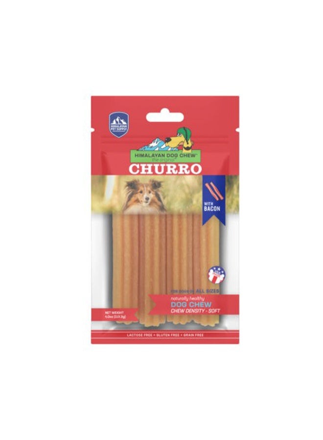 Himalayan Dog Chew Churro Bacon Dog Treats - 4 oz