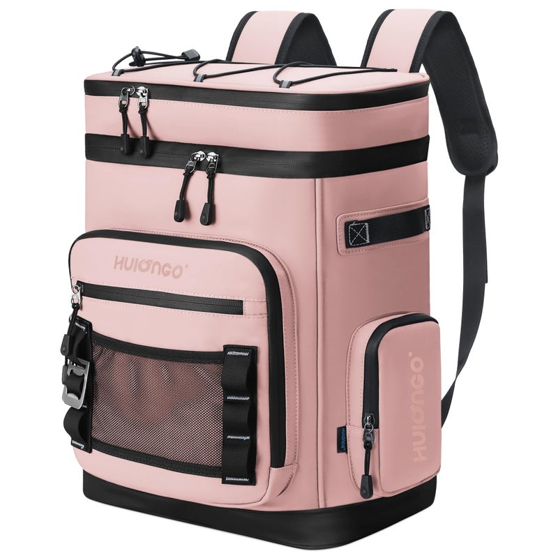 Hulongo 48Cans Large Cooler Backpack, Leakproof Insulated Backpack Cooler for Women, Waterproof, Double Deck, Pink - Image 1