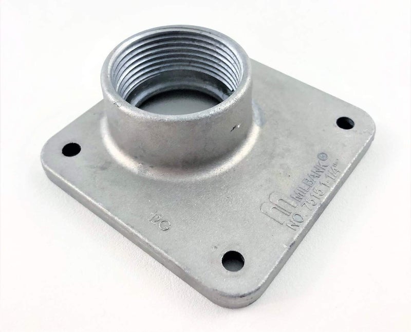 Milbank A7515 Meter Socket Hub 114 in NPT for Use with Small RL Opening Meter Socket Aluminum Painted