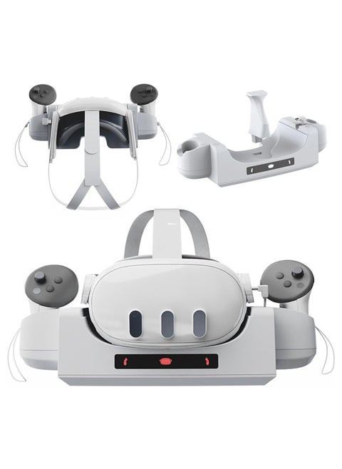 Charging Dock Station Compatible with Oculus/Meta Quest 3 VR Headset and Controller Fast Charger Base Wall Mount Charging Stand for Quest3 Accessories