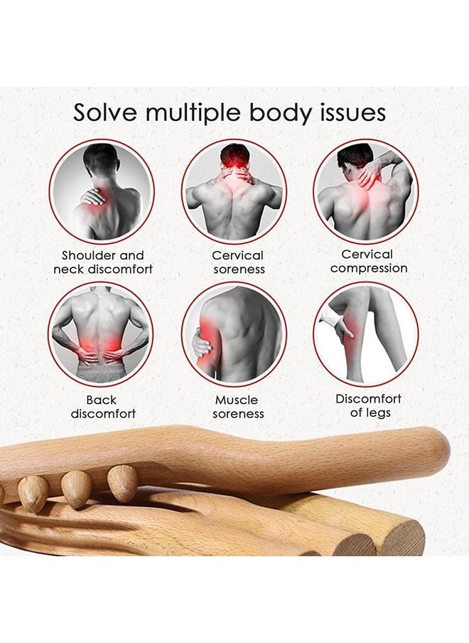 Arabest 4-Piece  Scraping Stick Beech Wood Back Shoulder Neck Waist Leg Massage Tools  - Image 5