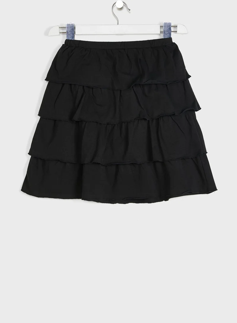 Pinata Black Tiered Skirt